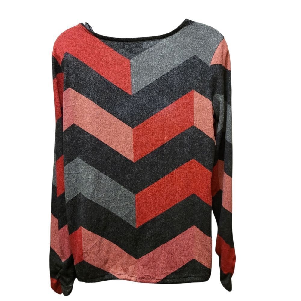 2/$20 Lily Morgan Pink & Grey Blouse Top Size: M - Picture 6 of 8